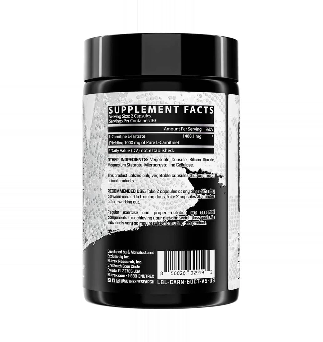 nutrex l carnitine capsules Research Lipo-6 1000Mg Pure L-Carnitine Tartrate Supports Fat Metabolism Energy Stimulant Amazon.com: Nutrex Research L-Carnitine 3000